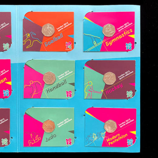 伦敦奥运会纪念币大全套(共29枚) 、英国皇家造币厂、带官方卡册、分体卡 商品图8