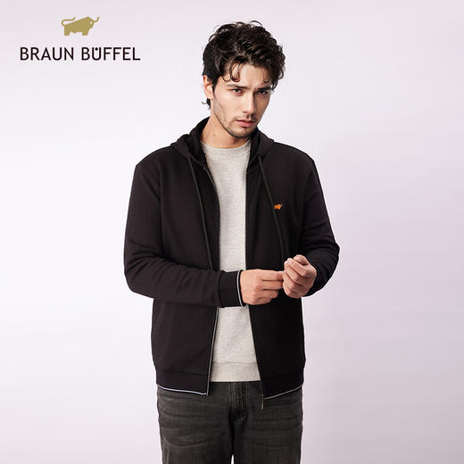 布兰施春夏男士连帽休闲卫衣外套 商品图0