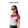lost in echo设计师品牌Aliz系列弹力舒适抽象印花修身短款T恤女 商品缩略图3