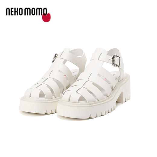 nekomomo2023年夏季新款商场同款牛皮超轻厚底洞洞凉鞋女猪笼鞋女M22BG25141 商品图0