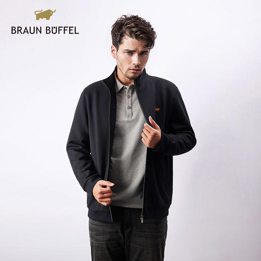 布兰施春夏男士休闲立领卫衣夹克 商品图3