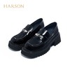 【自营】哈森 女鞋专柜2022秋季新款粗跟英伦乐福女单鞋 HL228801 商品缩略图2