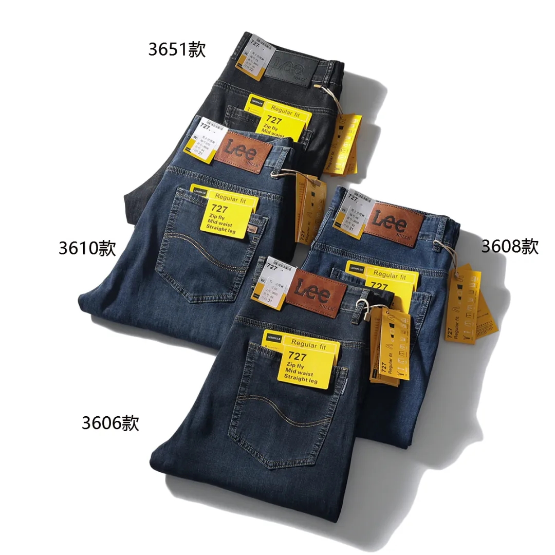 ODM公司货！弹力舒适 春夏季男士休闲通勤加厚直筒牛仔裤