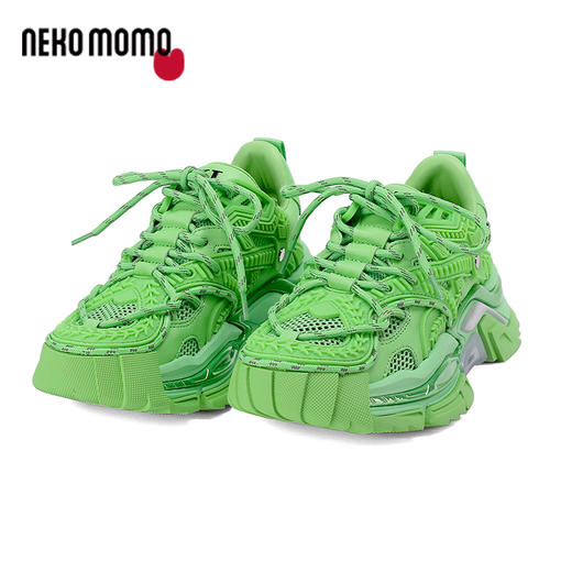 nekomomo2023年夏季新款商场同款牛皮网面超轻厚底运动鞋老爹鞋女M22AM11401 商品图2