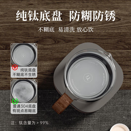 【纯钛煮茶器】格丽思GREENIS煮茶器喷淋式家用泡茶饮机电热烧水壶纯钛蒸汽茶壶 商品图2