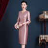 婚宴妈妈装礼服裙，高贵喜婆婆假两件连衣裙HH-9978 商品缩略图2