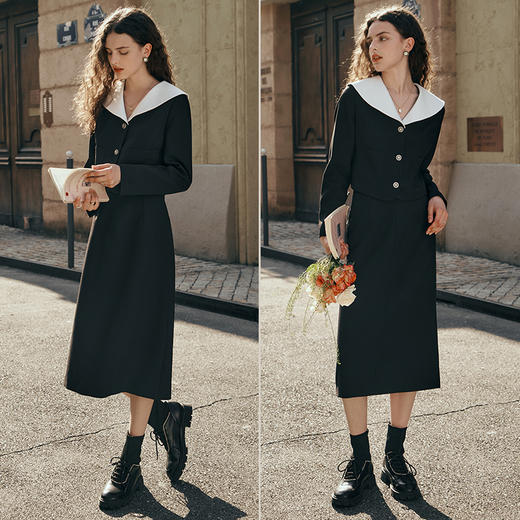 OLrain欧芮儿黑色小香风短外套女春季2024年新款气质可盐可甜上衣 商品图4