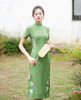 中式改良旗袍年轻款气质绣花茶服连衣裙YM2029 商品缩略图1
