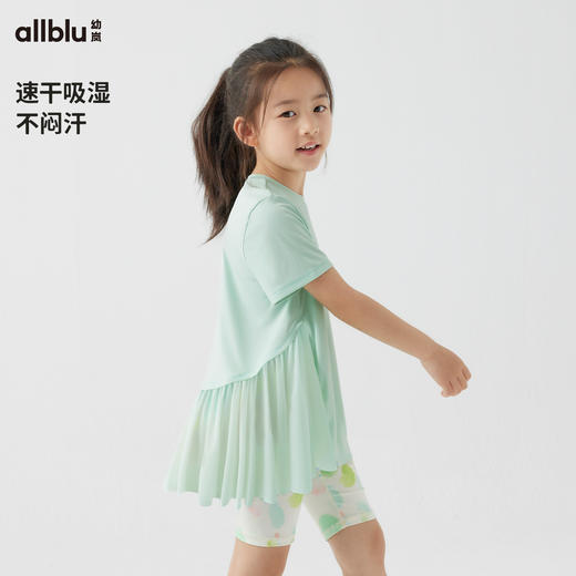 【夏Vol.2】幼岚「花仙子」速干T吸湿透气柔软轻盈新中式24夏新款儿童裙摆T恤ZY 商品图1