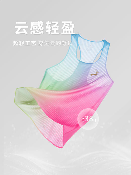 优极UG “蜻蜓”炫彩竞速跑步背心（金标） 商品图7