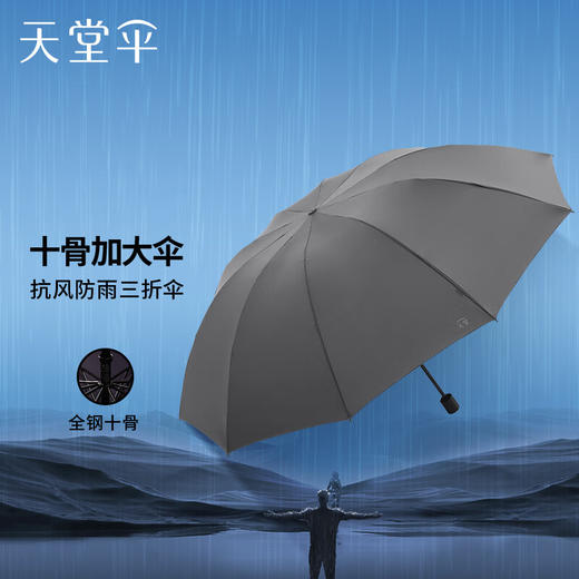 天堂伞 33212E碰，商务三折10骨晴雨伞 商品图4
