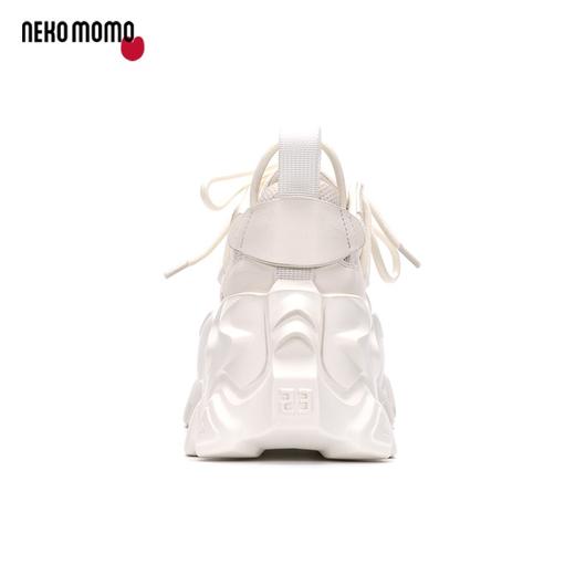 nekomomo2023年春季新款牛皮网面超轻厚软底增高品牌休闲老爹鞋M22AM19631女 商品图4