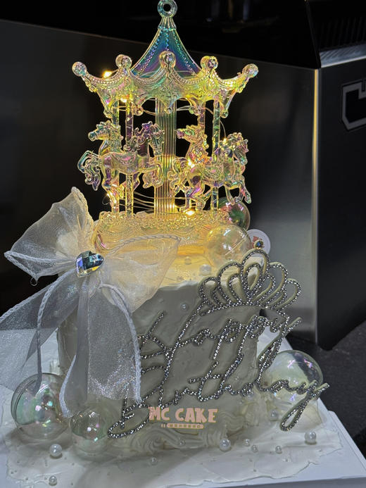 仙女|公主|水晶幻彩旋转木马玩具装饰蛋糕 商品图2