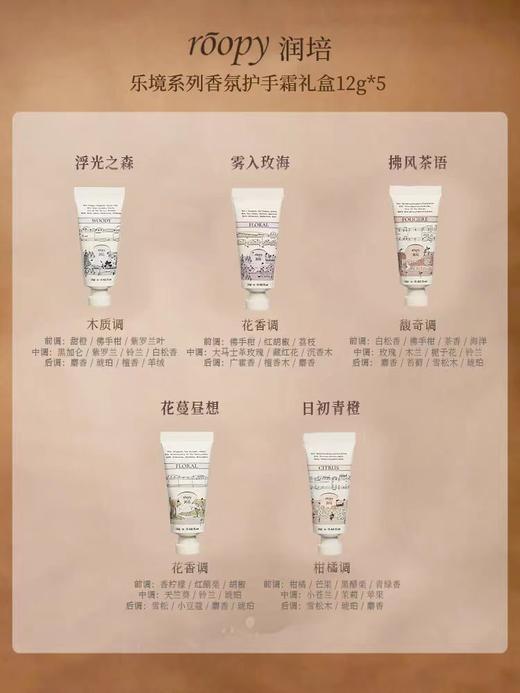  roopy润培护手霜女滋润补水长效保湿不粘腻伴手礼云霞庄园礼盒12支装 商品图5
