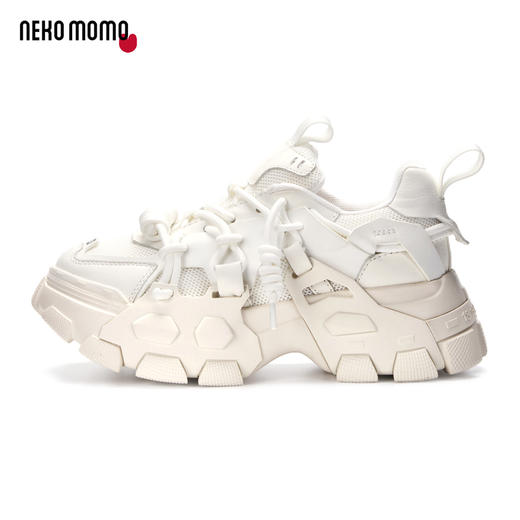 nekomomo2023年春季新款商场同款头层牛皮超轻厚底运动鞋老爹鞋M22CM37241女 商品图3