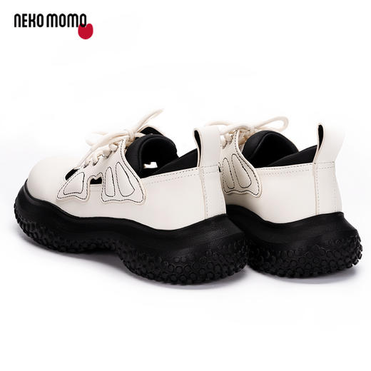nekomomo2023春季新款商场同款牛皮厚底系带玛丽珍鞋豆豆鞋单鞋M22AE19521女 商品图4