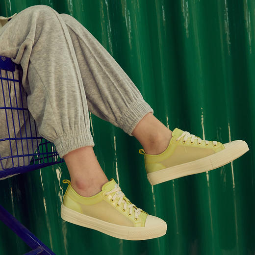 nekomomo2023年秋季新款商场同款牛皮网纱面小雏菊休闲低帮板鞋女 商品图4