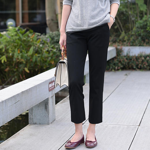 汐屋女款简约气质休闲直筒西装裤 商品图2