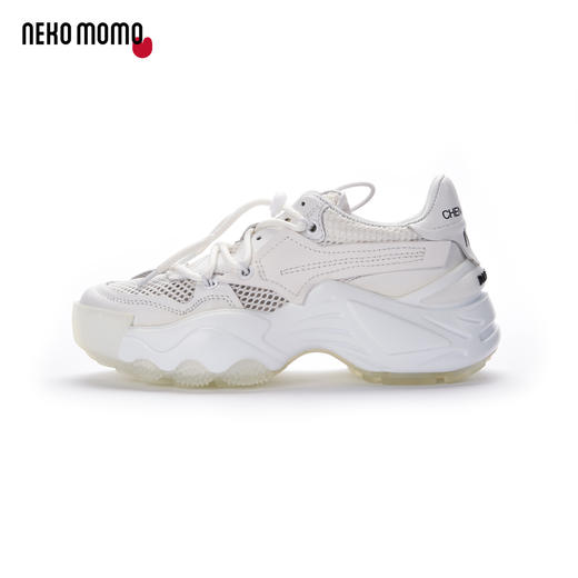 nekomomo2022年春季新款商场同款松糕超轻厚底牛皮网面老爹鞋女 商品图1