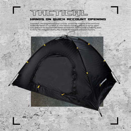 错山黑胶手抛速开帐篷T-01 商品图3