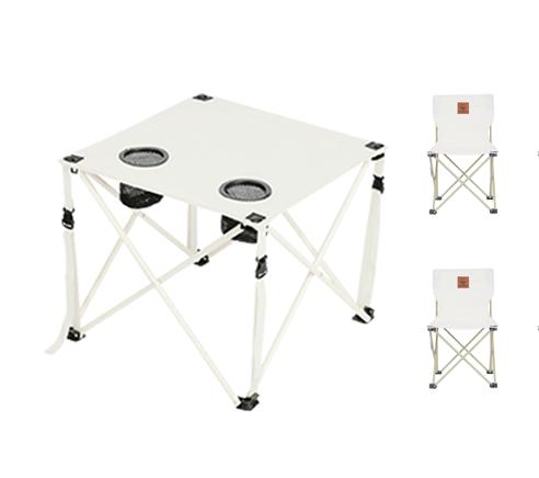 错山钢管折叠桌椅套装MS812一桌两椅 商品图0