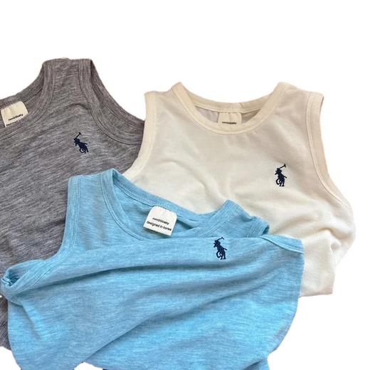 【39.9/任选2件！】儿童背心夏季男女童刺绣A类纯棉舒适面膜，无袖T恤宝宝潮牌纯色上衣薄，舒适无负担，宝宝夏日必备单品-lm！-QQ 商品图7