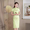 日常可穿新中式，仿花萝清新淡雅改良民国风旗袍GSJ-866 商品缩略图1