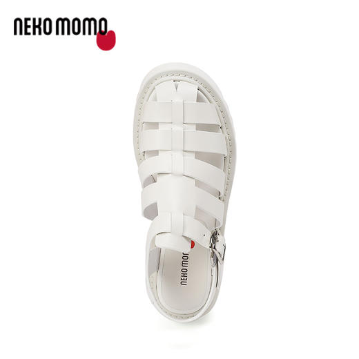 nekomomo2023年夏季新款商场同款牛皮超轻厚底洞洞凉鞋女猪笼鞋女M22BG25141 商品图2