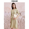 VIMAGE纬漫纪夏季新款法式V领高腰气质显瘦连衣裙V2107721 商品缩略图3