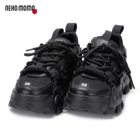 nekomomo2023年春季新款商场同款头层牛皮超轻厚底运动鞋老爹鞋M22CM37241女