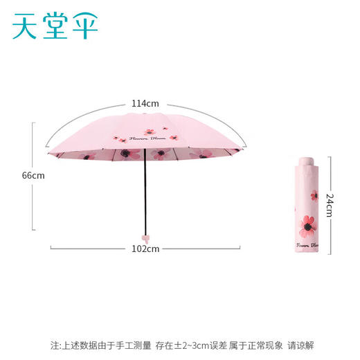 天堂伞 三折晴雨伞 30998E银莲 商品图1