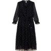 QYM-424A828黑色波点雪纺夏季薄款中长款提花时尚气质裙 商品缩略图4