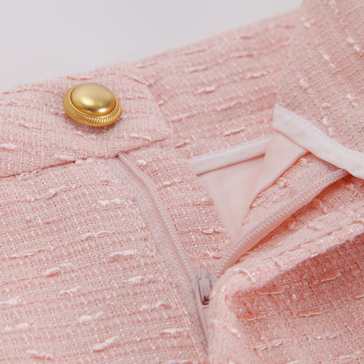 PE106斯尔丽2024春季新款韩版小香风长袖撞色领结短上衣+短裙女式套装 商品图5