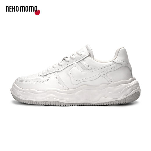 nekomomo2023年春季新款商场同款超轻平底头层牛皮板鞋女小白鞋女M21CM35931 商品图3