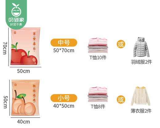 好柿花生加厚压缩电动真空收纳袋（1套） 商品图2