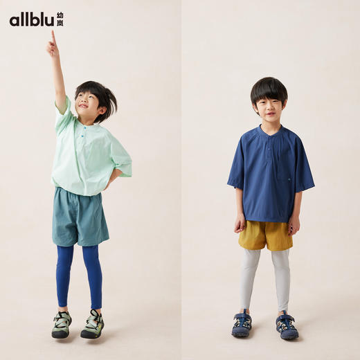 【Zui划算-玩水系列】幼岚「薄荷皮」两件式薄荷裤吸湿速干儿童假两件裤子ZY 商品图2