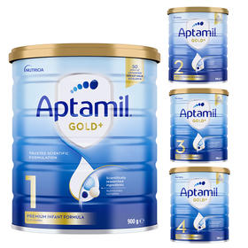 【保税】澳洲 金装爱他美Aptamil 1段2段3段4段婴儿配方奶粉900g罐装