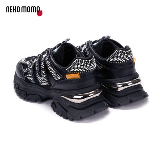 nekomomo2023年春季新款商场同款牛皮镶钻超轻厚底运动鞋老爹鞋M21AM12921女 商品图4