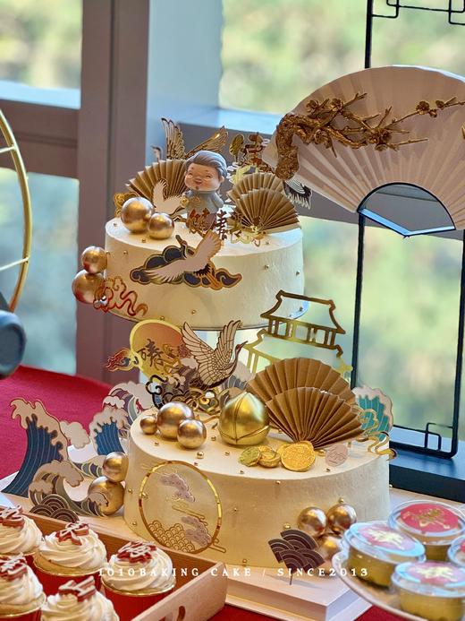 「红金系·长辈祝寿」甜品台案例 商品图3