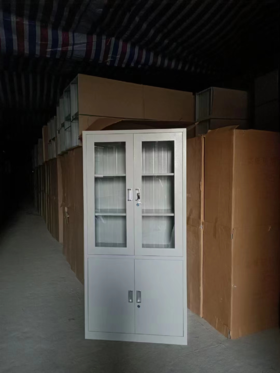 文件柜加厚上玻下铁对开