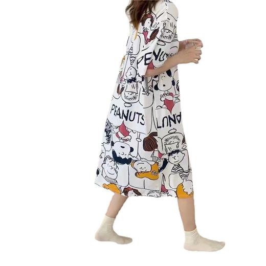 【迪士尼米奇睡裙！】新款网红睡裙女爆款，卡通印花可爱减龄，宽松版型凉爽不束缚，夏日少女的必需品。甜美短袖可爱连衣裙，无论在哪里，它都是您优雅气质的体现。 商品图9