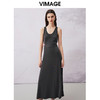 VIMAGE纬漫纪夏季新款时尚通勤无袖镂空收腰显瘦连衣裙V2107724 商品缩略图0