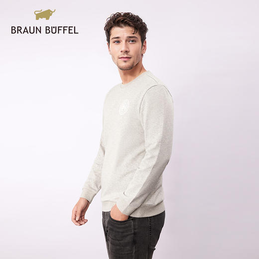 布兰施2024春夏新款轻奢圆领卫衣 商品图3