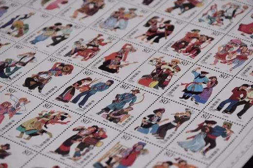 《民族大团结》邮票 内含56个民族 建国50周年发行 超大一版 商品图4