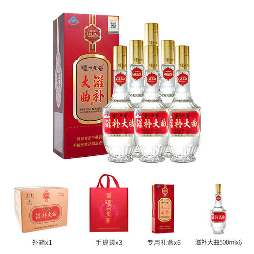 【酒厂直营】38度 泸州老窖滋补大曲酒 500ml*6   泸州老窖官方旗舰店 商品图2