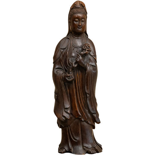 清 红木如意观音像 商品图5
