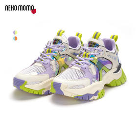 nekomomo2023年夏季新款商场同款牛皮网面超轻厚底系带老爹鞋女M21AM16271