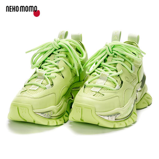 nekomomo2023年春季新款商场同款牛皮网面厚底增高休闲鞋老爹鞋M22AM19591女 商品图0