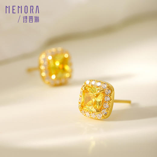 【积分抵值】闪耀方糖耳饰 颜值珠峰 黄金耳钉足金耳环MEMORA诗普琳LEE03501 商品图5