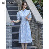 未风蓝色改良旗袍连衣裙女夏2024夏季新款女装显瘦新中式国风裙子 商品缩略图0